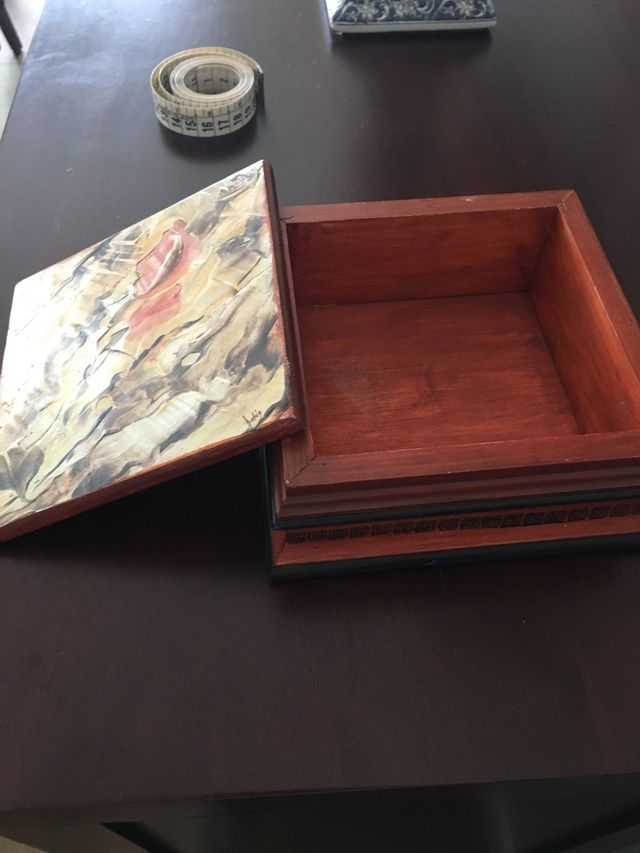 Caja de madera 15x15x7