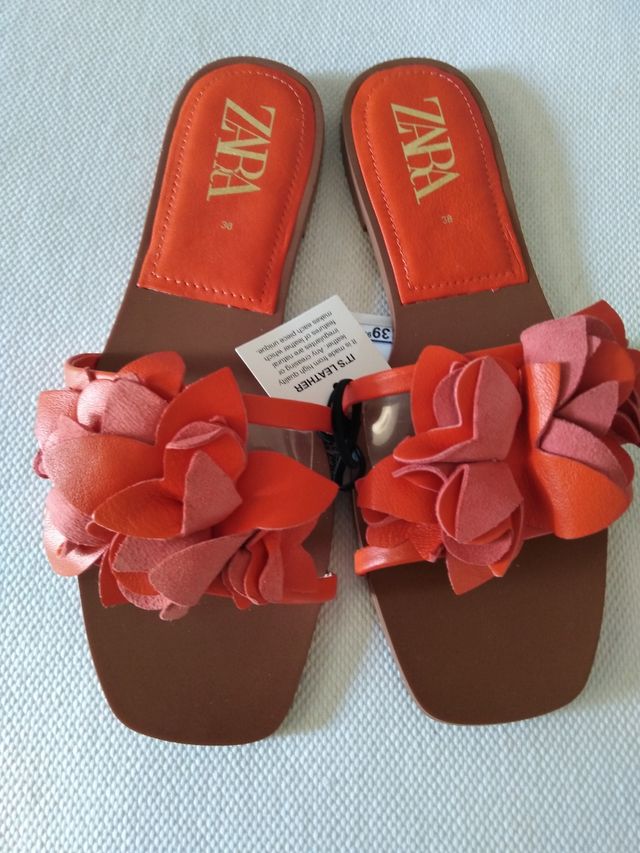 sandalias Zara piel