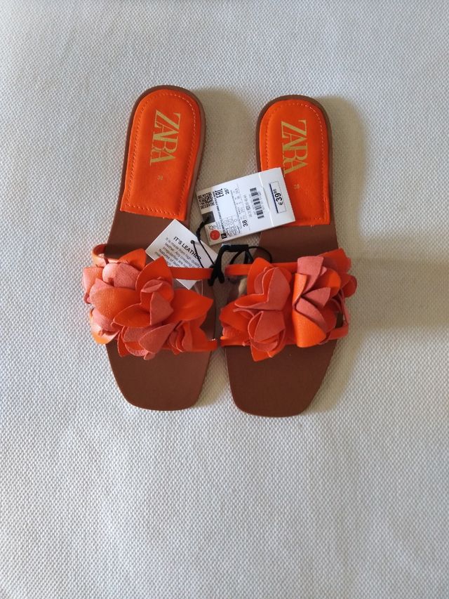 sandalias Zara piel