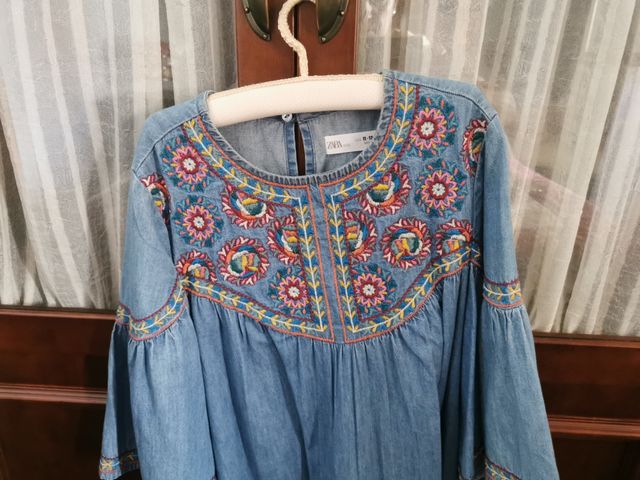 Vestido vaquero Zara niña. 11-12 años