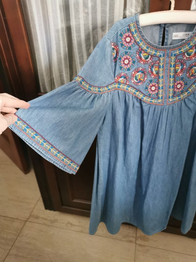 Vestido vaquero Zara niña. 11-12 años