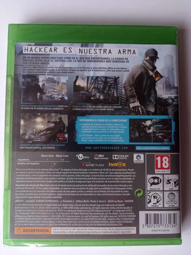 WATCH DOGS para XBOX ONE