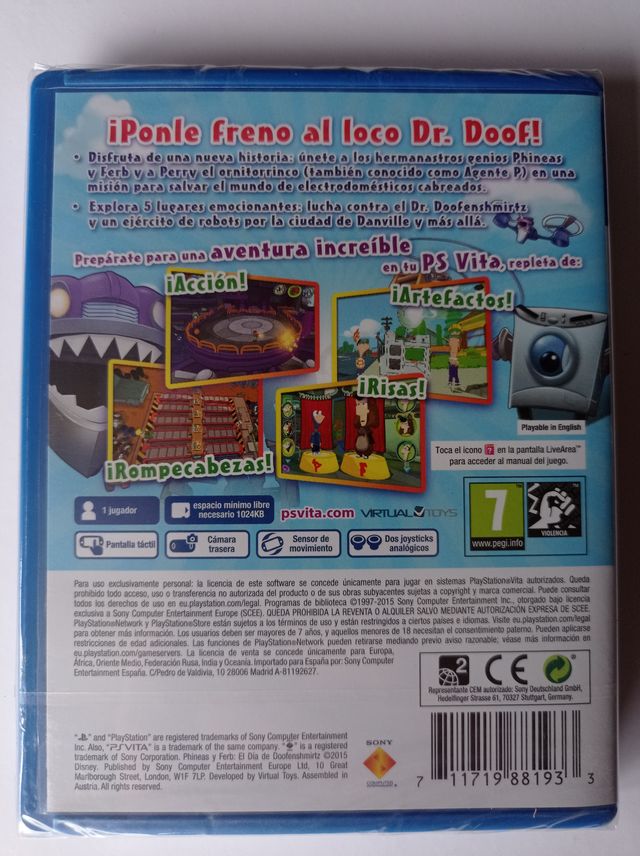 PHINEAS Y FERB. El día de Doofenshmirtz. PS VITA