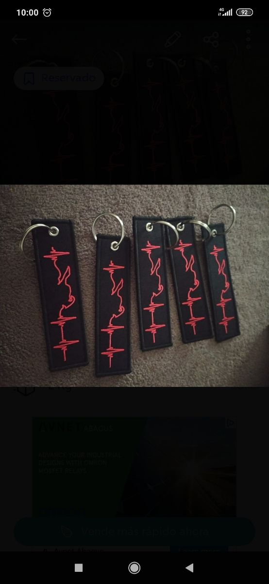 llavero de tela para moto u otros