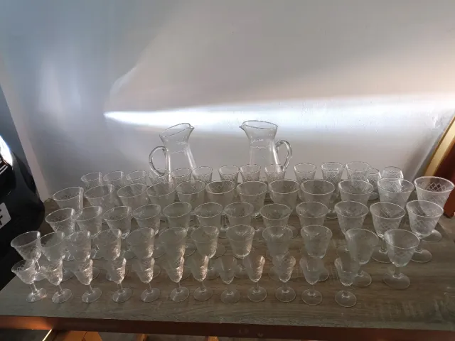 cristaleria años 50. La docena completa