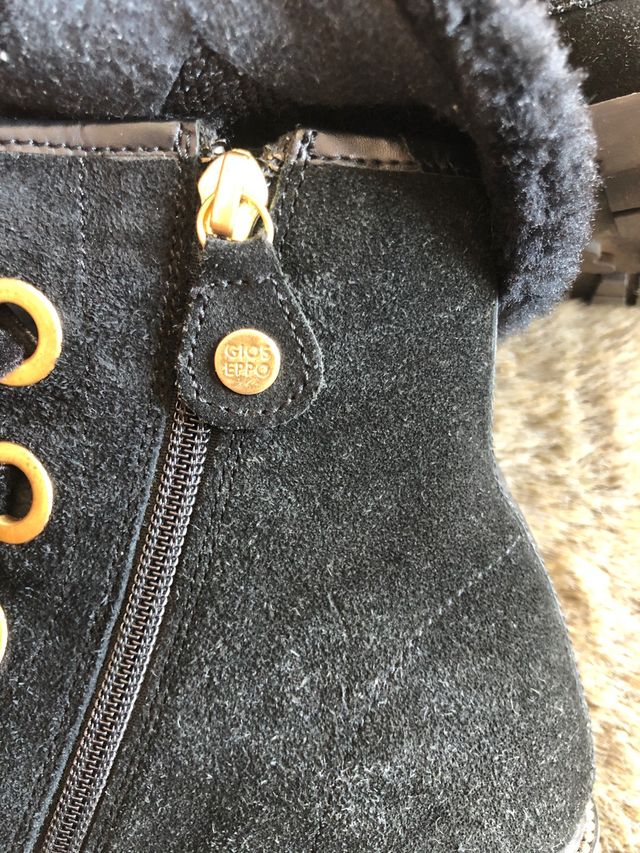 Gioseppo botas piel adorno pelo niña