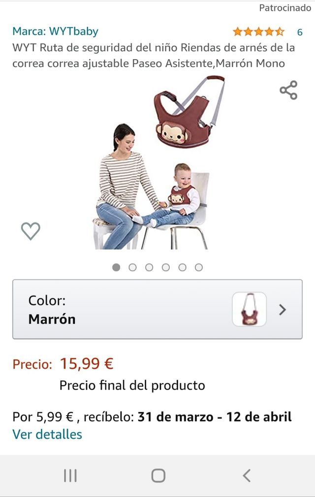 arnes para niño pequeño