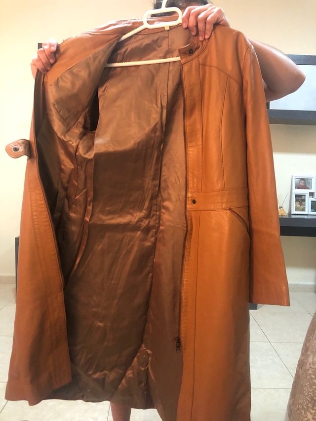 Chaqueta de cuero auténtico 