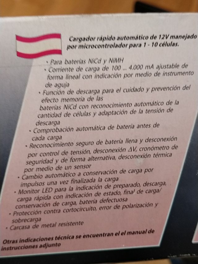 vendo cargador de baterías nuevo