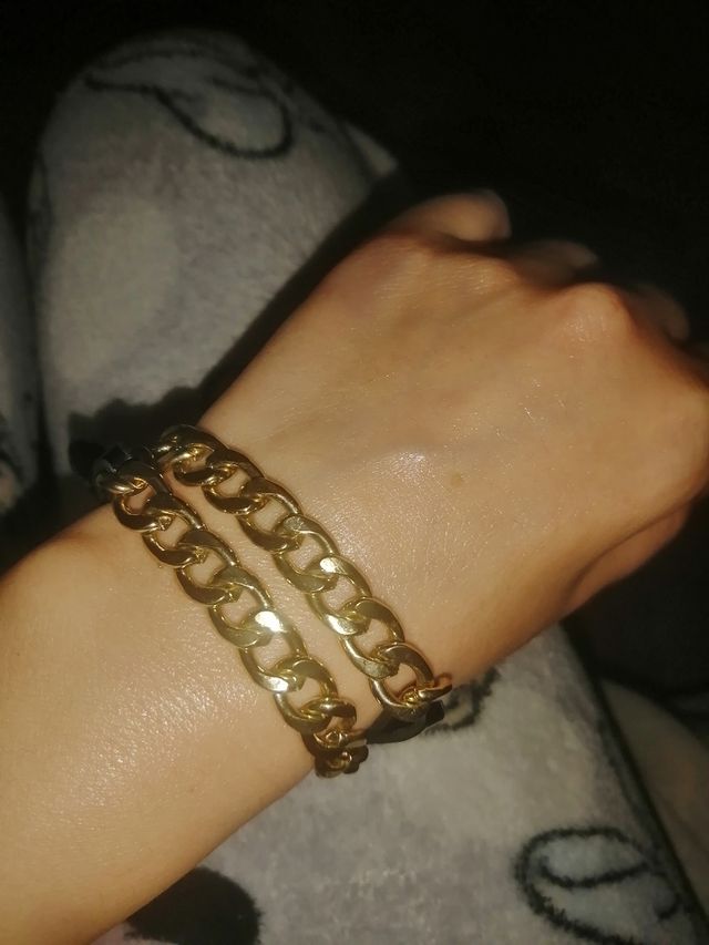 pulsera charol y eslabones