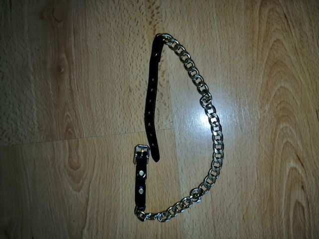 pulsera charol y eslabones