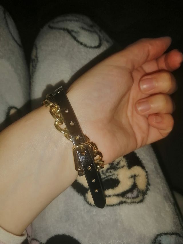 pulsera charol y eslabones