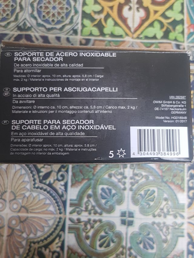 soporte para secador