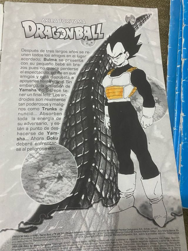comics dragon ball z serie azul
