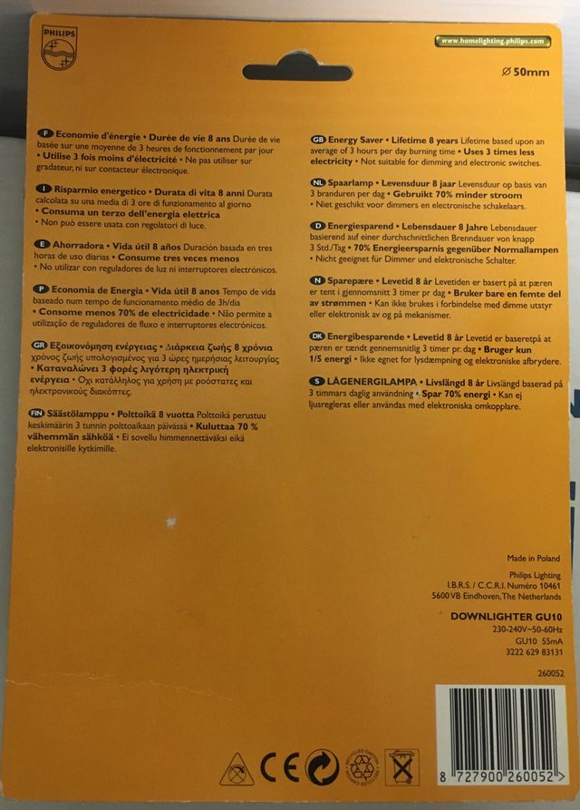 Lámpara Philips Energy Saver