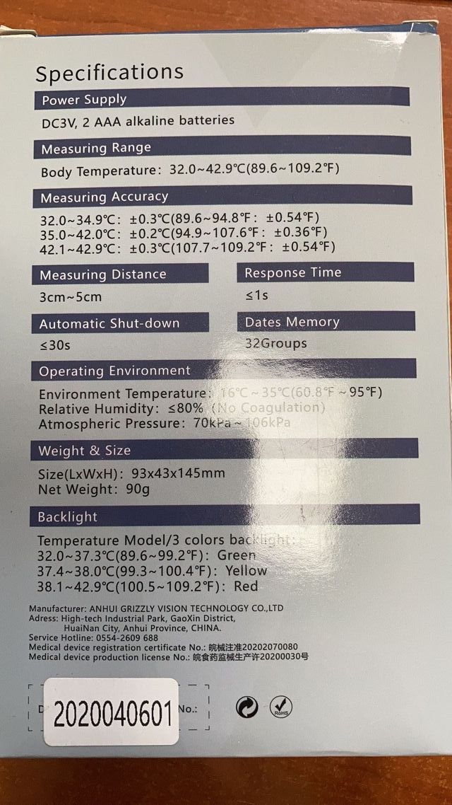 Termómetro Infrarrojo