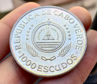 Moneda PLATA 1000 Escudos 1994 CABO VERDE