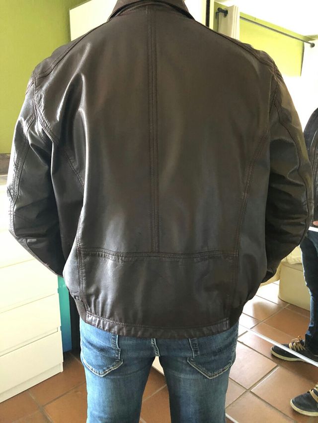 Cazadora Cuero Marrón Emilio Tucci