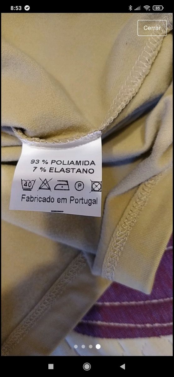 camiseta cuello vuelto. talla S