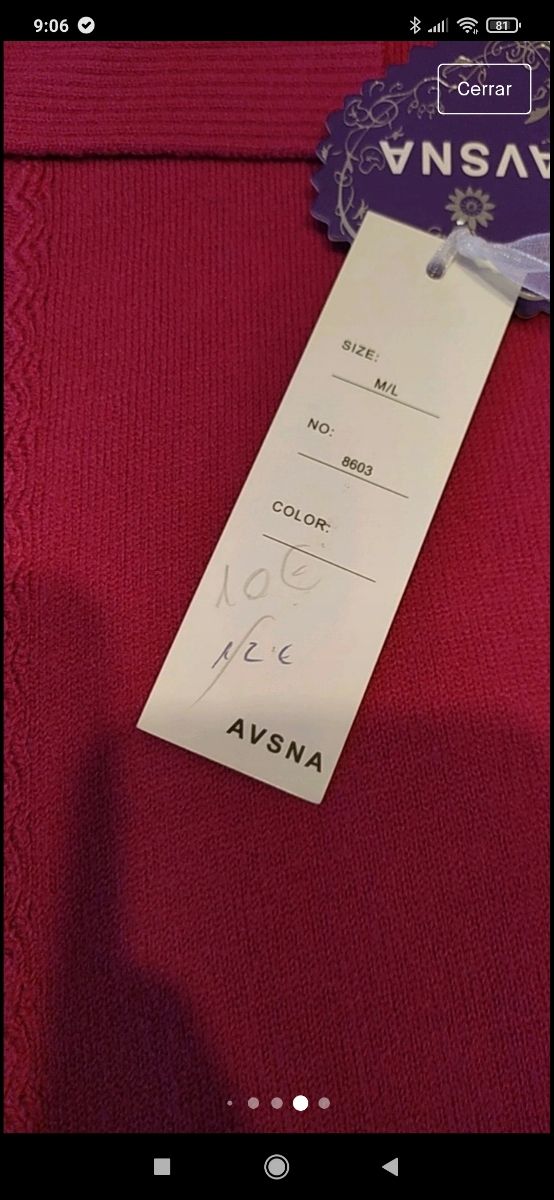 rebeca fucsia talla M