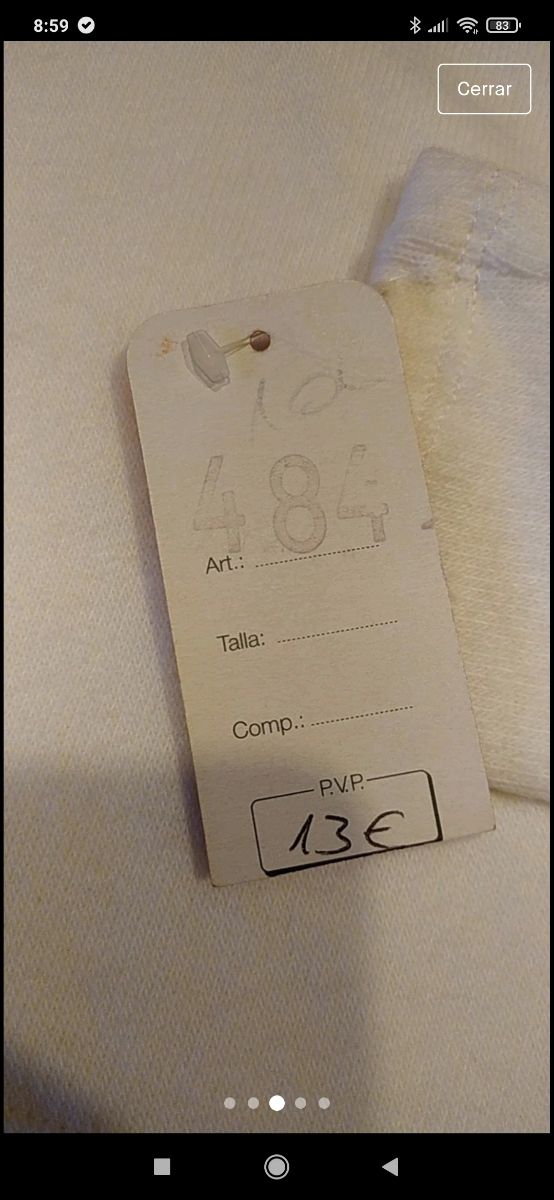 chaleco beige talla unica