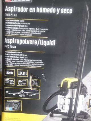 ASPIRADOR EN HUMEDO Y SECO PARKSIDE de segunda mano por 72 EUR en Madrid en  WALLAPOP
