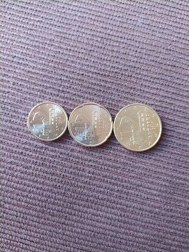 Monedas 10, 20 y 50 cts Andorra