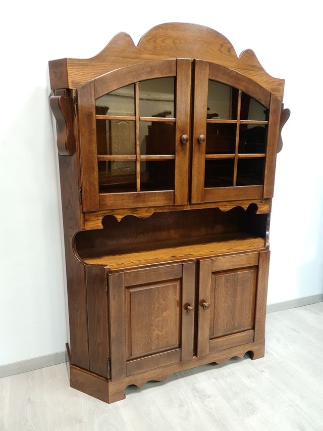 Alacena Rustica con Vitrina