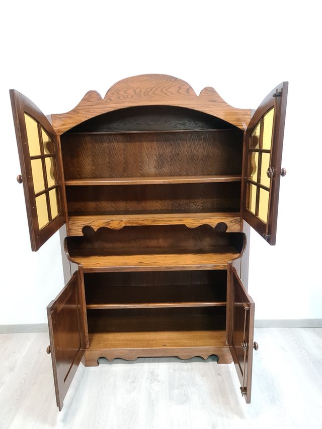 Alacena Rustica con Vitrina