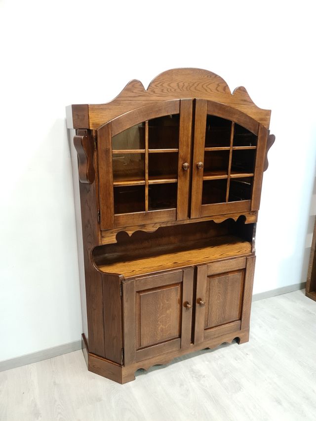 Alacena Rustica con Vitrina