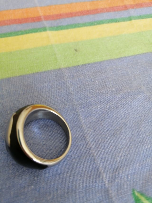 Anillo de acero con osito