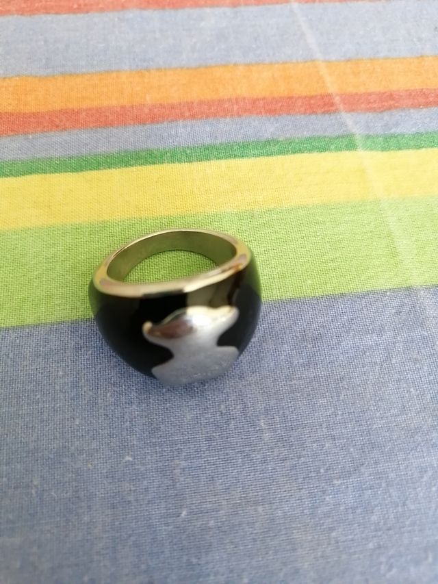 Anillo de acero con osito