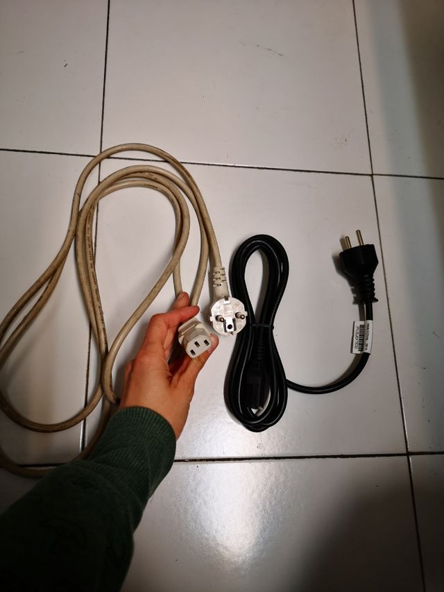 Cable alimentación para PC, monitor, impresora