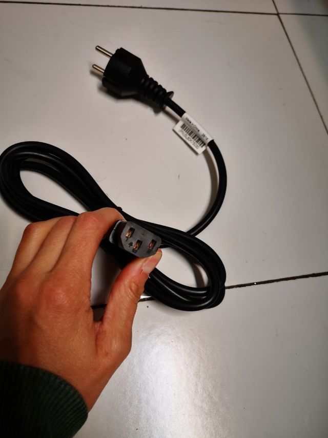 Cable alimentación para PC, monitor, impresora