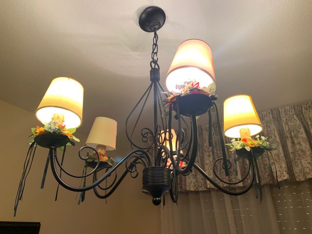 Lámpara hierro forjado