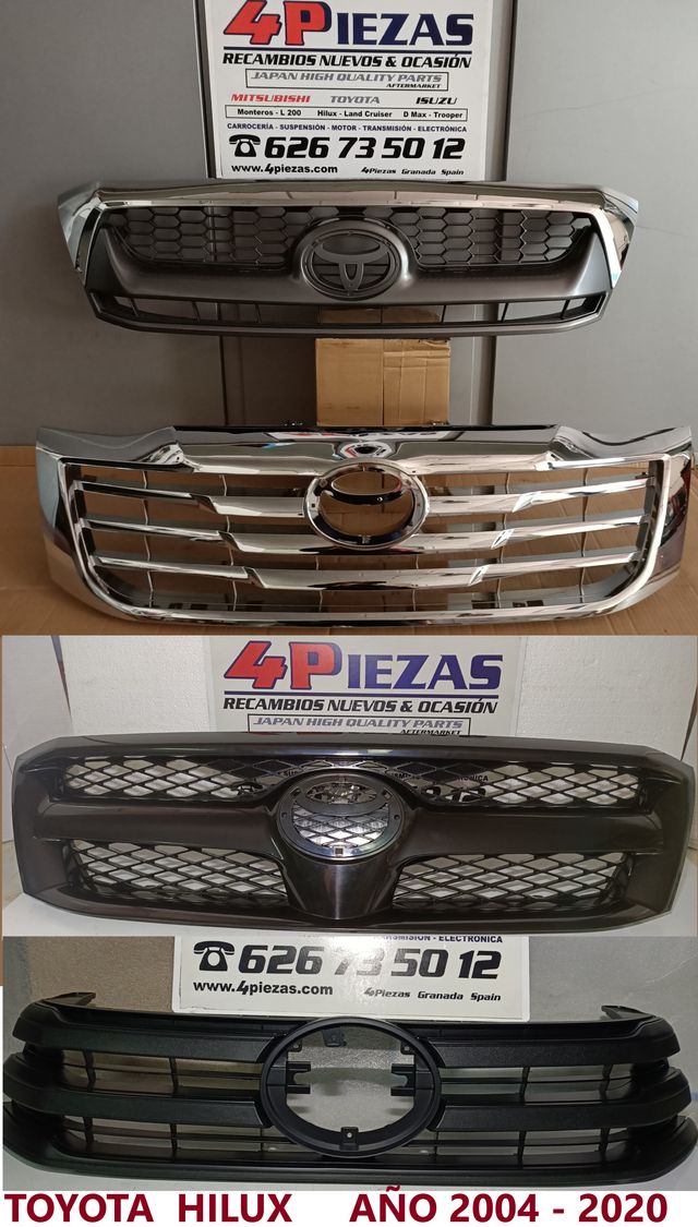 TOYOTA HILUX 2.5D*  CAPOS ALETAS REJILLAS PUERTAS