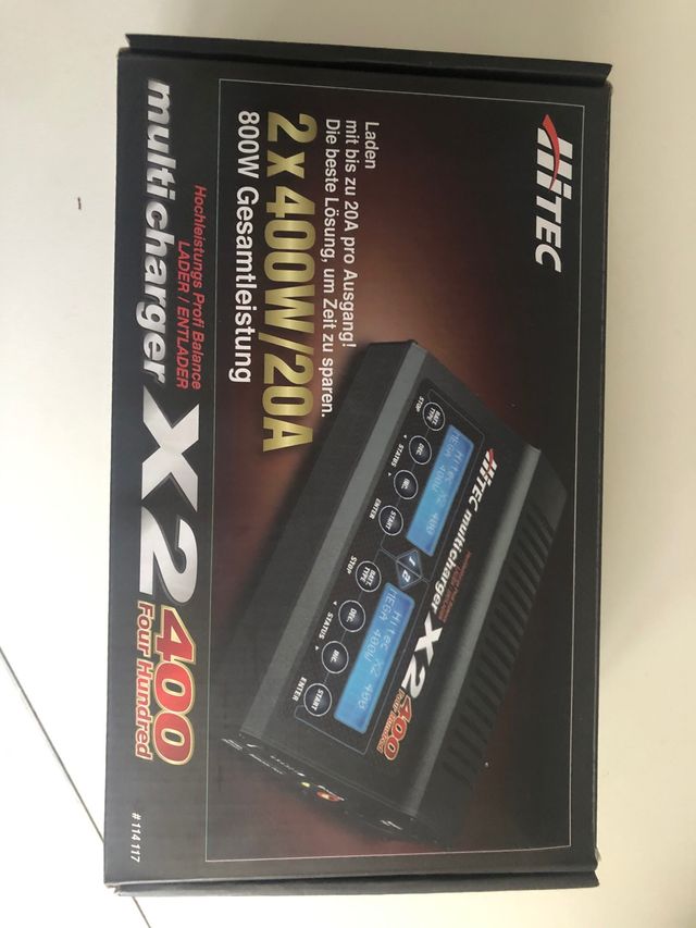 Cargador HITEC 2x400 RC AEROMODELISMO