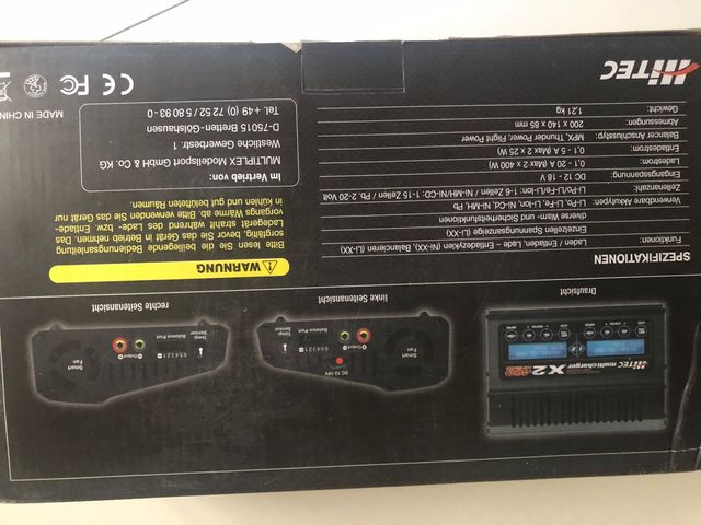 Cargador HITEC 2x400 RC AEROMODELISMO