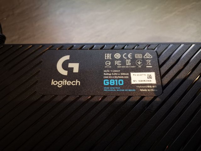 teclado logitech G810 orion spectrum