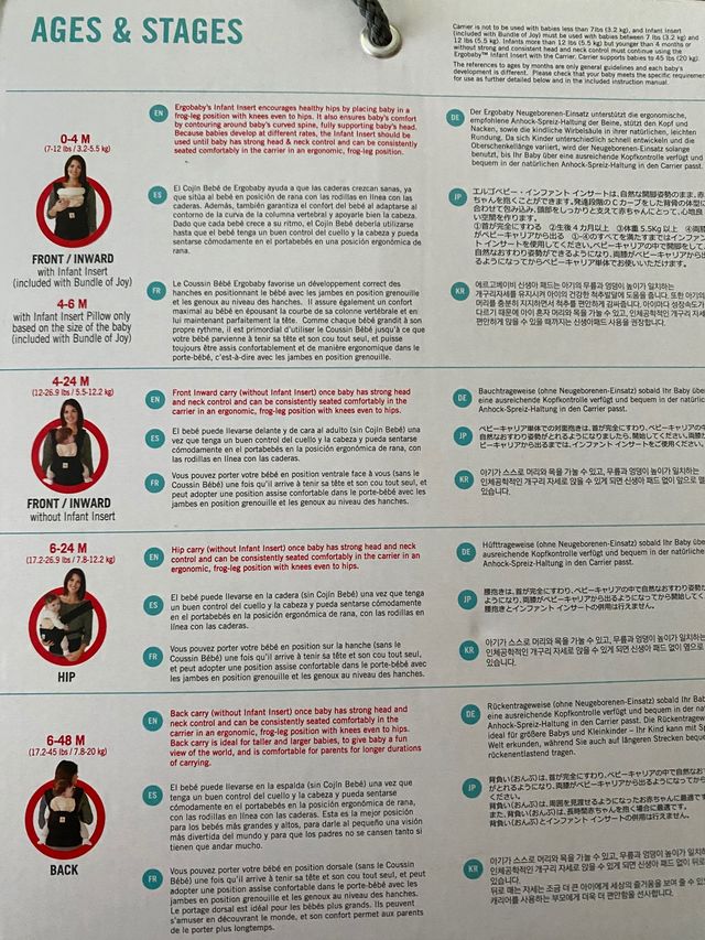 Mochila porta bebé ergobaby, incluye reductor bebe