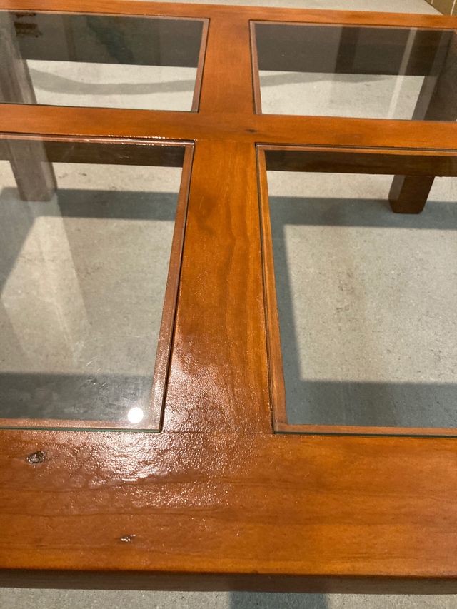 Mesa de centro madera 100x100 cm de segunda mano por 70 € en