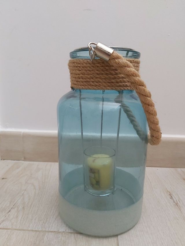 Botella portavela 26 cm altura