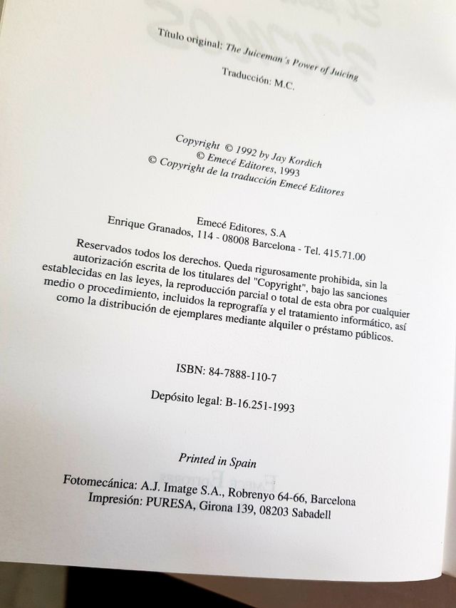 🍊🍋Libro El Poder de los Zumos