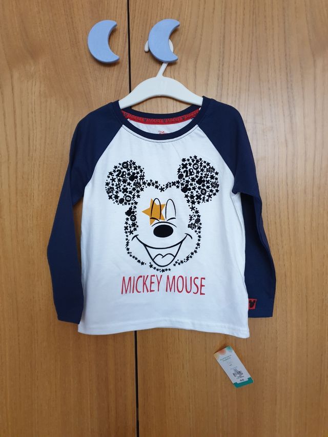 Camiseta Mickey Mouse talla 24-36 meses