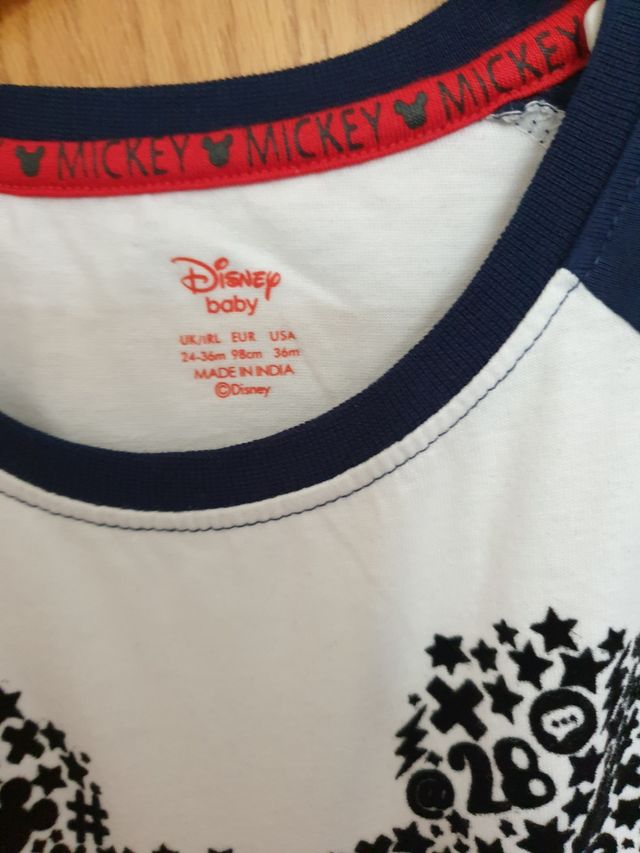 Camiseta Mickey Mouse talla 24-36 meses
