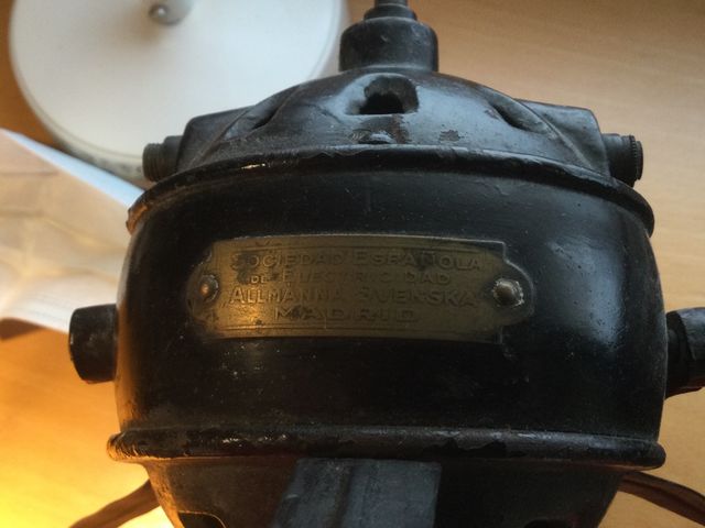 Ventilador Siemens Schuckert principio SXX. Raro