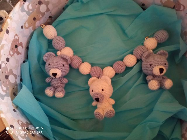 Colgante "Teddy" amigurumi