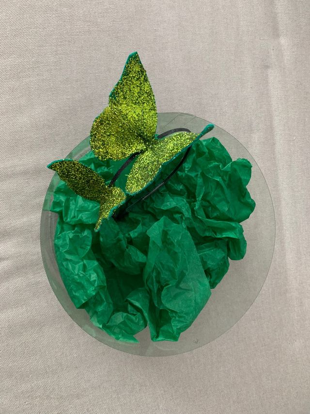 Diadema mariposa verde