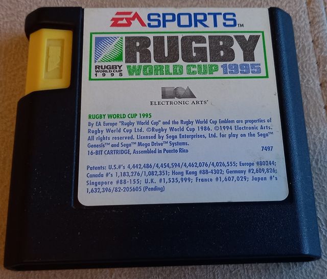 Gioco Megadrive della Coppa del Mondo di Rugby 1995 EA Sports