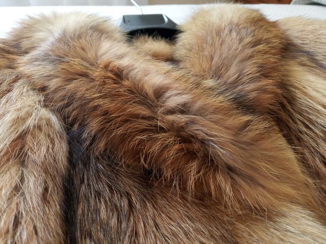 Abrigo de piel de lomos de lobo